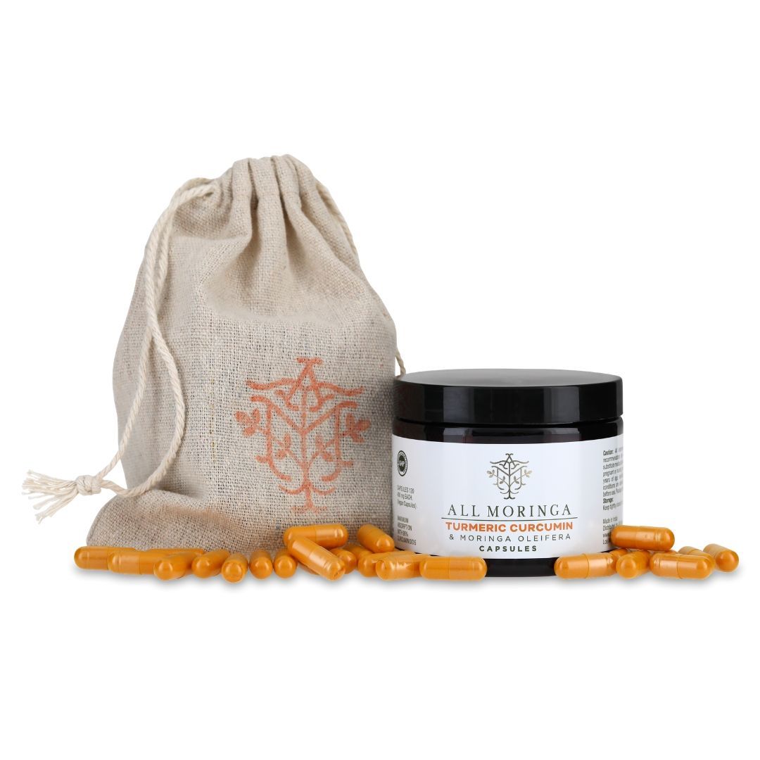 Premium Organic Turmeric Curcumin 95% Curcuminoids, Moringa