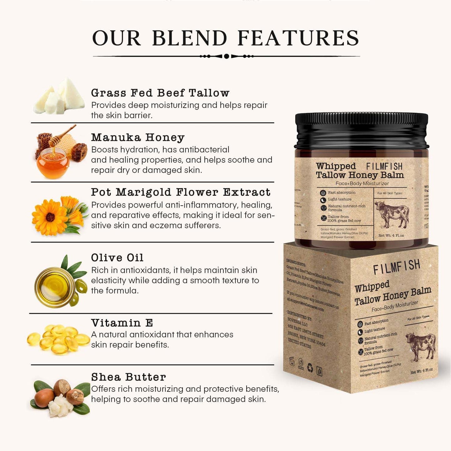Bee Grass-fed Tallow Cream