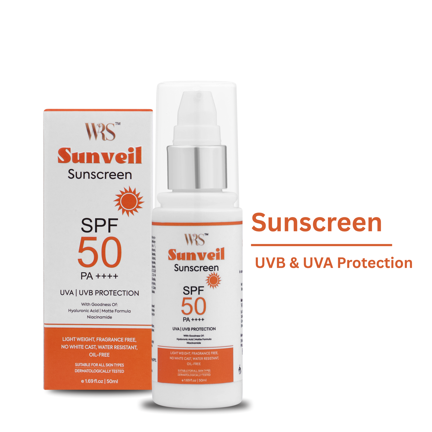 WHITEROSESHINE SUNVEIL SPF 50 P++++ UVA|UVB PROTECTION SUNSCREEN
